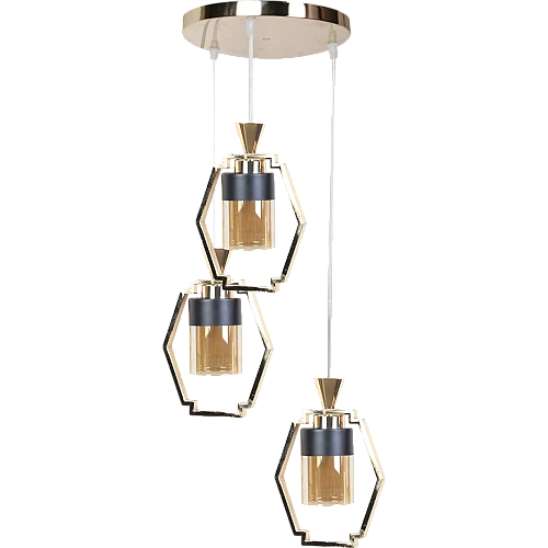 علاقي مودرن ذهبي E27*3