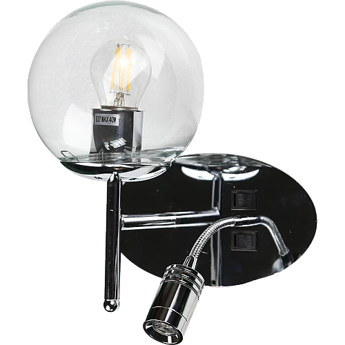 إضاءة ابليك حائط مودرن مفرد فضي E27*1L