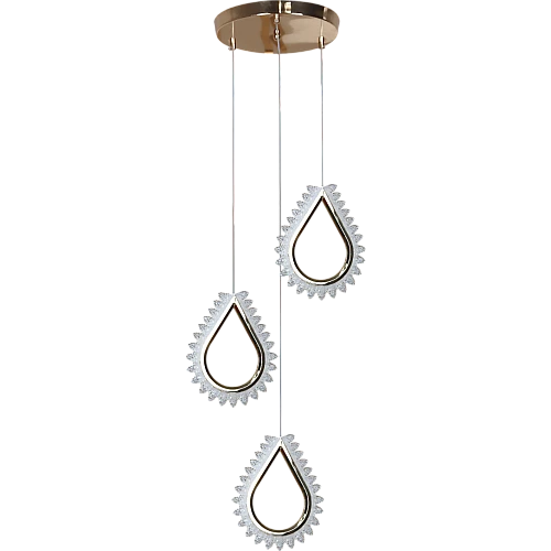 علاقي مودرن ذهبي لون الانارة 3 اضاءات واط 42