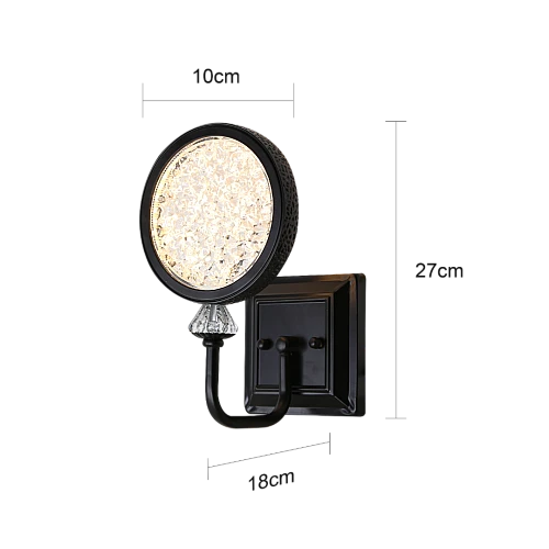 ابليك حائط جداري مودرن اسود لون الانارة 3اضاءات 7 واط