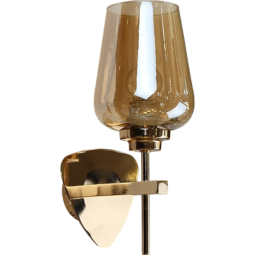 إضاءة ابليك حائط مودرن مفرد ذهبي E27*1L