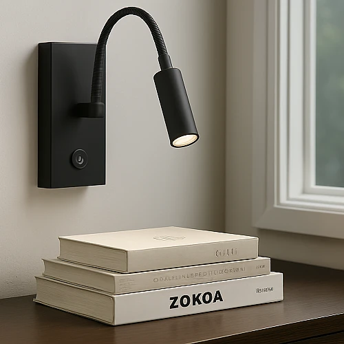 إضاءة أبليك حائط مودرن اسود لون الانارة اصفر واط 3