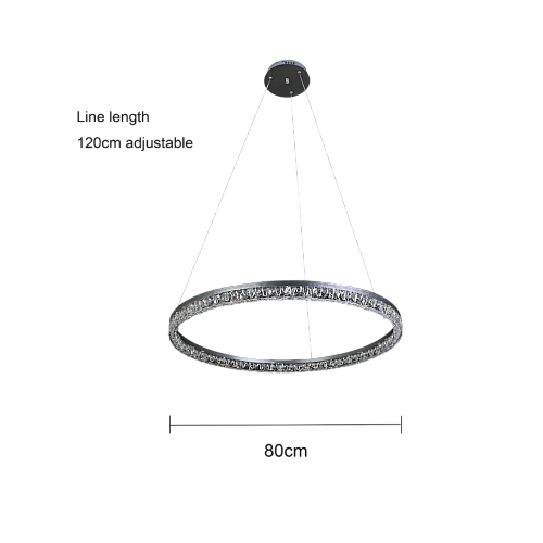 نجف مودرن فضي لون الانارة 3اضاءات 55 واط مقاس 80 سم