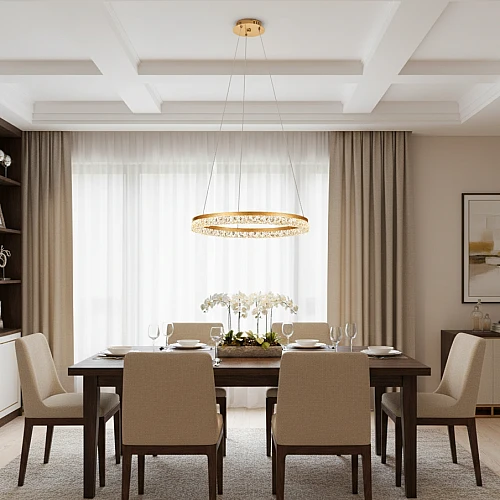 نجف مودرن ذهبي لون الانارة 3اضاءات 30 واط قطر 40 سم