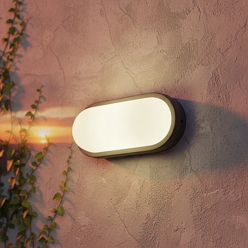 انارة خارجيه المطور 3CCT لون الانارة قابلة للتغيير ( 3K,4K,6.5K ) على اسود بيضاوي 20 واط