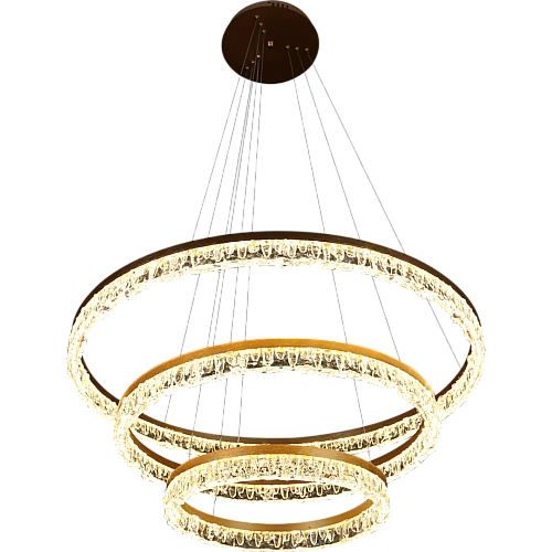 نجف مودرن مقاس 80 مع 40 مع 60 سم ذهبي لون الانارة 3اضاءات 125 واط