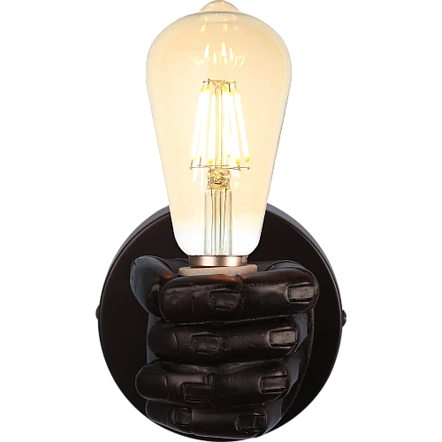 ابليك جداري قبضة يد يسرى اسود مفرد