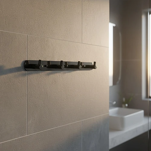 علاقة ملابس حائط دائري ربعي اسود