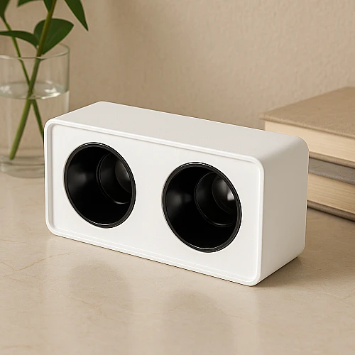 جرم لطش سلندر مانع للتوهج ثنائي مستطيل ابيض مع اسود GU10