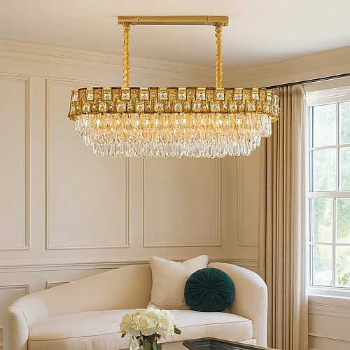 نجف مودرن ذهبي E14*14 مقاس 1000*350 ملم نجف مودرن ذهبي E14*14 مقاس 1000*350 ملم