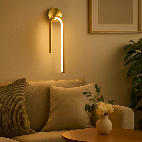 إضاءة حائط مودرن زيتي لون الانارة 3اضاءات 7 واط قطر 500 ملم