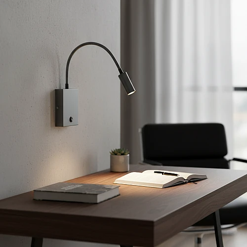 إضاءة أبليك حائط مودرن رمادي لون الانارة اصفر واط 3