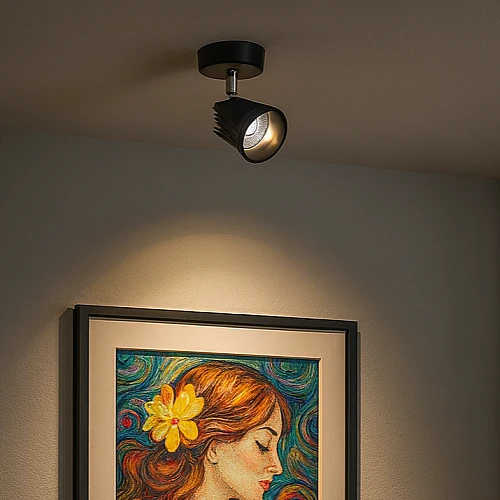 كشاف موجهة ثابت لون اسود لون الانارة اصفر قاعدة متحرك 7 واط