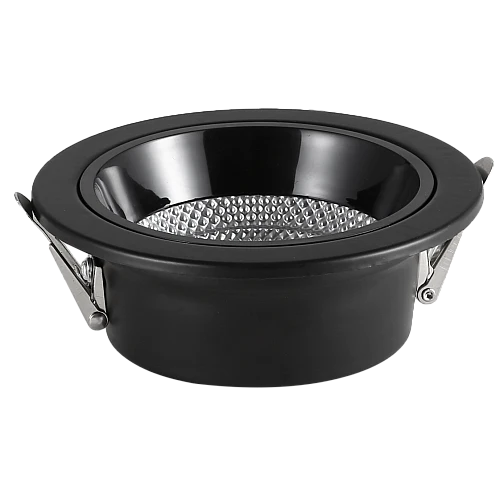 كشاف سبوت لايت مانع للتوهج المطور CCT اسود لون الانارة متعدد و ثابت 3 اضاءات متغيرة ( كريمي أو اصفر أو ابيض أو 3 اضاءات ) 10 سم 12 واط