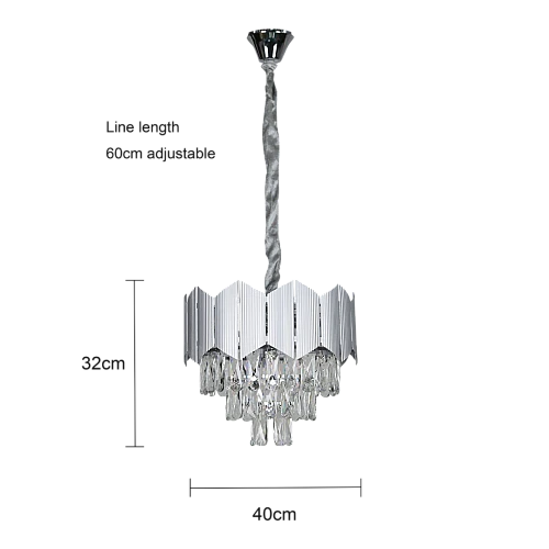 نجف مودرن فضي E14*5L قطر 400 ملم