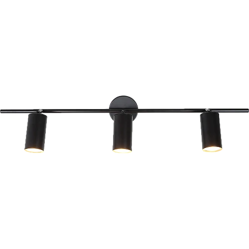 ترك لايت جداري ثلاثي مدور جرم اسود GU10