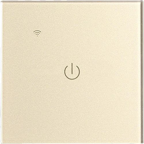 مفتاح ذكي مفرد غطاء ذهبي تحكم عن بعد Wifi سهل الاستخدام يعمل باللمس تحكم بالجوال متوافق مع اليكسا وجوجل هوم توفل