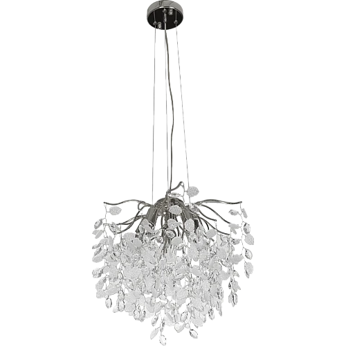 علاقي مودرن فضي+شفاف+ابيض E14*6