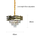 نجف علاقي كريستال ذهبي E14*5L قطر 400 ملم