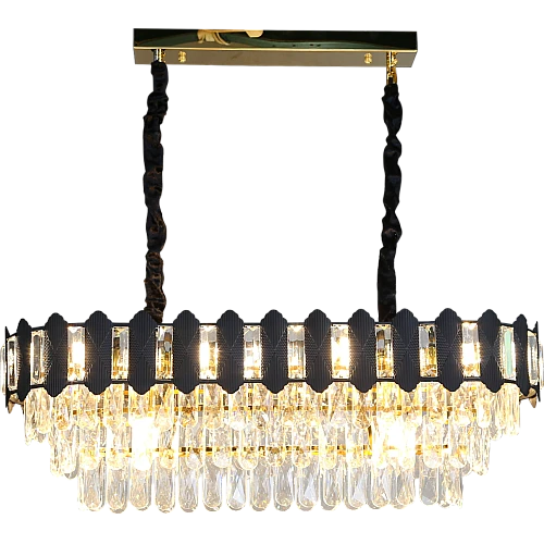 نجف مودرن قطر 800*300 ملم اسود مع ذهبي E14*10L