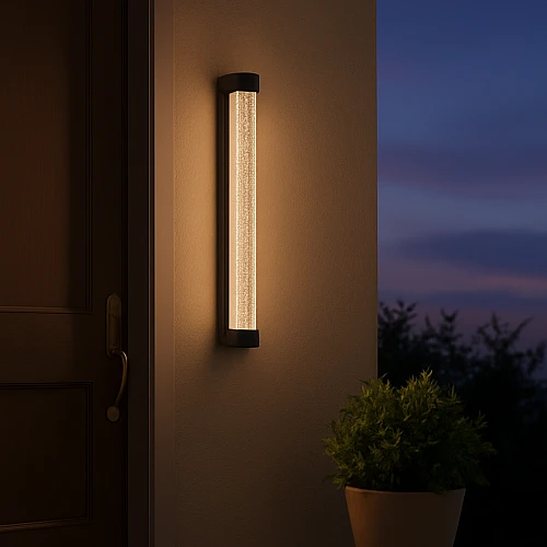 ابليك خارجي فاخر اسود لون الانارة اصفر