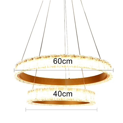 نجف مودرن ذهبي لون الانارة 3 اضاءات 400*600 125 واط