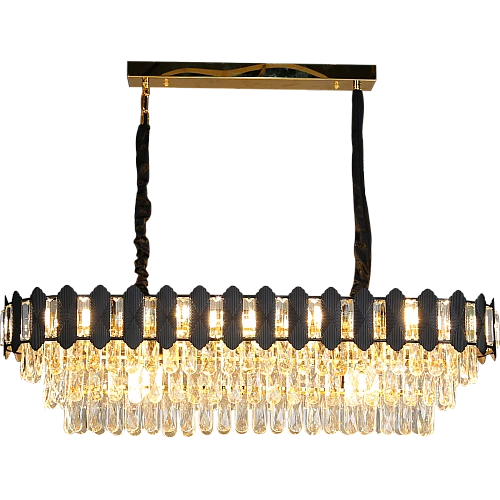 نجف مودرن قطر 1000*350 ملم اسود مع ذهبي E14*14L