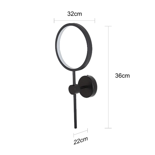  صورة منتج إضاءة ألترا جلو حائط مفرد اسود مع لون الانارة 3اضاءات متغيرة موديل WA/B4688/1BK+3CO