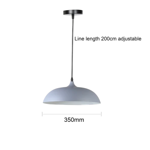 علاقي مودرن رمادي مع ابيض E27*1L قطر 35 سم