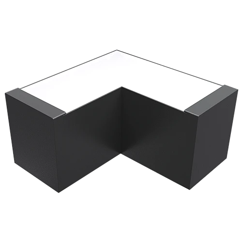 كشاف مسطرة شكل L معلقة مقاس غطاء اسود لون الانارة شمسي كريمي 8 واط