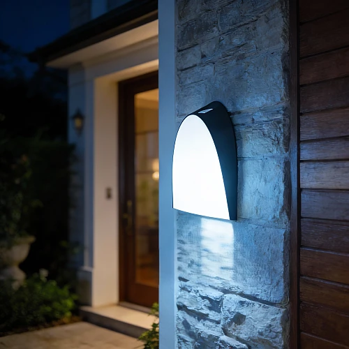 كشاف بوابة غطاء اسود لون الانارة ابيض 30 واط