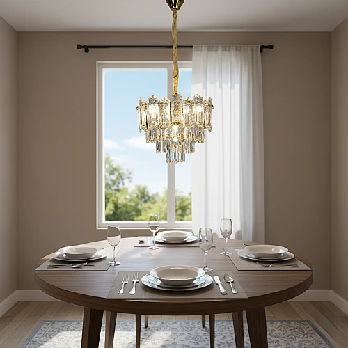 نجف مودرن ذهبي E14*5L قطر 400 ملم