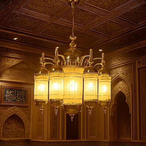 نجف اسلامي كرستال مساجد وقصور ذراع على 8 اذرع