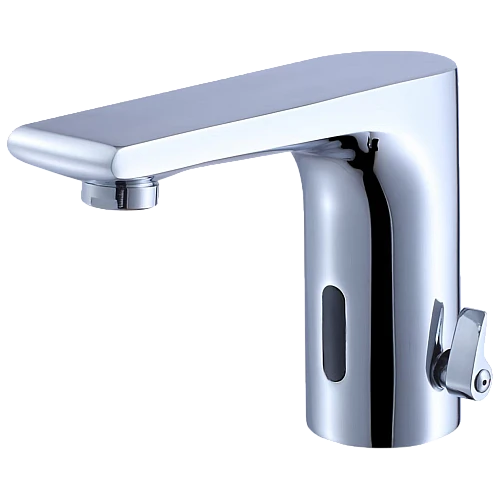 خلاط مغسلة نحاس ذكي يعمل بالمستشعر سنسر بالبطارية كروم