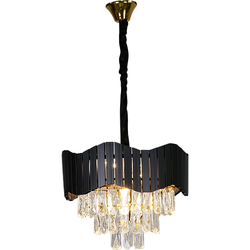 نجف مودرن غطاء اسود مع ذهبي E14*5L قطر 400 ملم