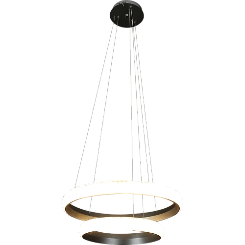 نجف مودرن حلقة مقاس 60*40 سم فضي لون الانارة اصفر 75 واط