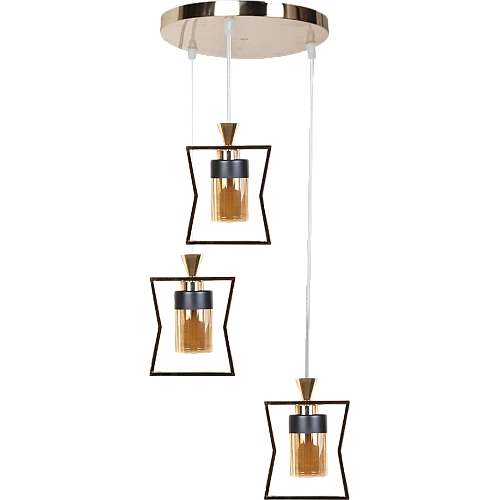 علاقي مودرن ذهبي E27*3