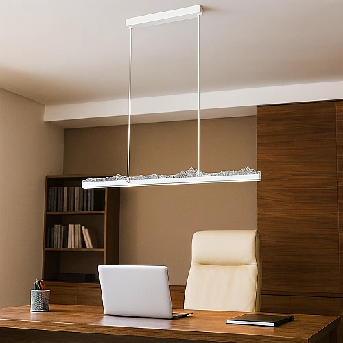 نجف مودرن ابيض لون الانارة 3 اضاءات 55 واط مقاس 1200 ملم