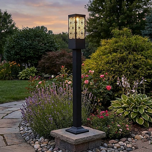 فانوس حديقة 1 متر خارجي اسود E27