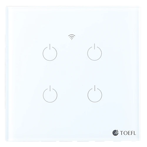 مفتاح رباعي ذكي تحكم عن بعد WiFi سهل الاستخدام يعمل باللمس تحكم بالجوال متوافق مع اليكسا وجوجل هوم توفل مفتاح رباعي ذكي تحكم عن بعد WiFi سهل الاستخدام يعمل باللمس تحكم بالجوال متوافق مع اليكسا وجوجل هوم توفل
