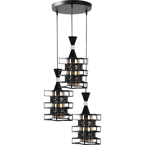 علاقي مودرن اسود E27*3