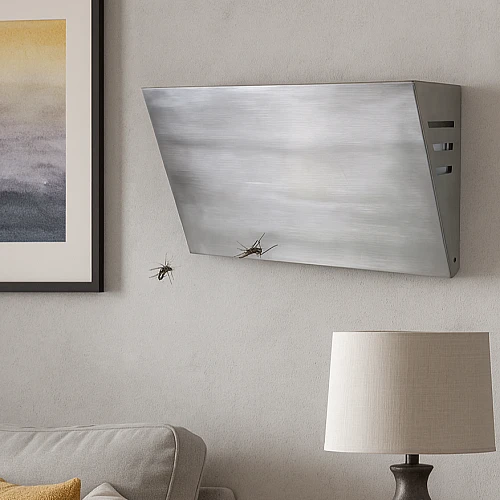 مصيدة الحشرات (ناموسية) الجدارية اللاصق غطاء فضي و امن 30 واط