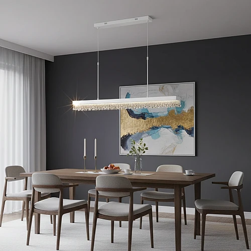 علاقي ليد 120 سم ابيض لون الانارة 3اضاءات 42 واط