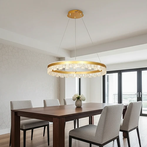 علاقي مودرن ذهبي لون الانارة 3 اضاءات واط 115 مقاس 800 ملم