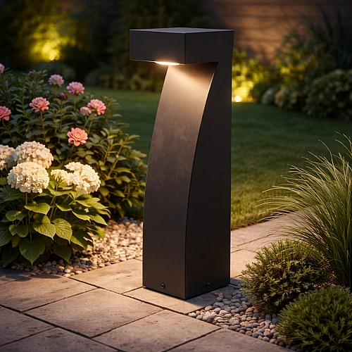 فانوس حديقة اسود 60 سم GU10