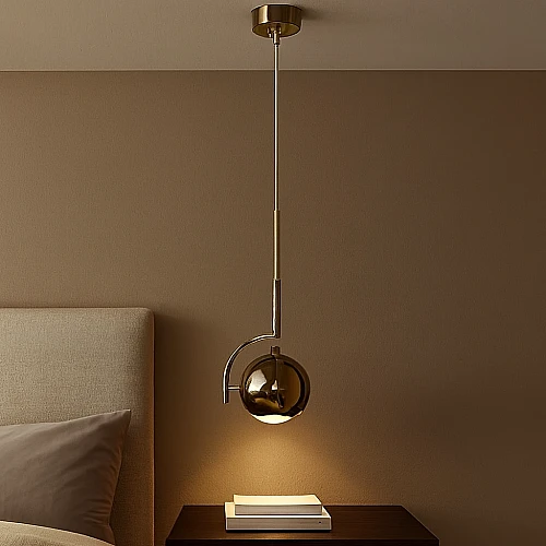 نجف مودرن ذهبي لون الانارة 3اضاءات 60 واط مفرد