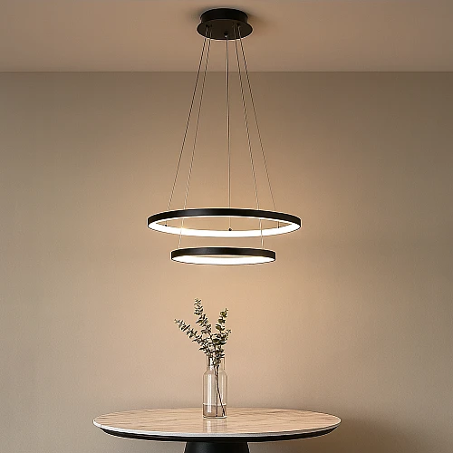 نجف مودرن اسود لون الانارة اصفر400*600 42 واط