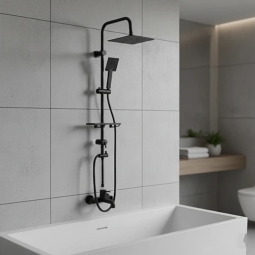 مسطرة مع سماعة اسود