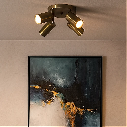 مصابيح سقف اتجاهية رباعي زيتي قاعدة لمبة GU10