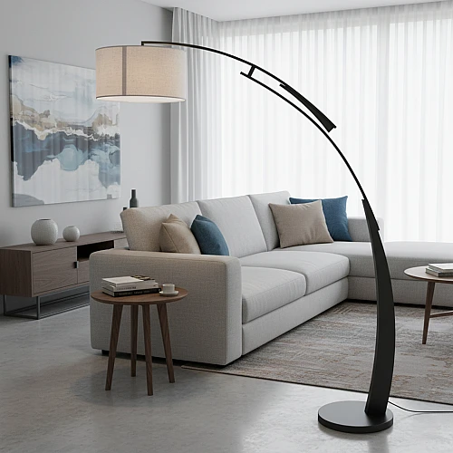 استاند ابجورة ارضية متحرك مودرن اسود طول 180 سم- (هذا المنتج متاح في جدة و الرياض فقط)